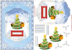 Oh Christmas Tree Snowglobe Decoupage Topper