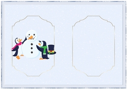 Penguins in the Snow Blank Insert