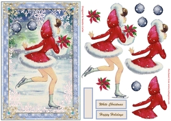 Winter Christmas Decoupage Vintage Topper