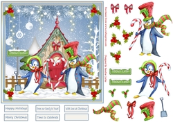 Family Penguins Christmas Topper