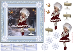 Winter Wonderland 7x7ins Decoupage Topper 12
