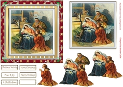 Christmas Nativity 6x6ins Topper