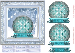 Christmas Winter Snow Globe Quick Card