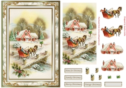 Home for Christmas Vintage Decoupage Topper