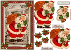 Father Christmas Decoupage Topper