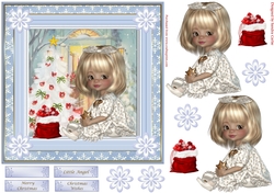 Little Angel Christmas Decoupage Topper 12