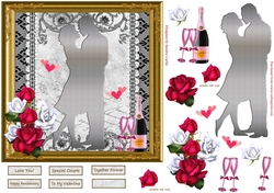 Special Couple Anniversary Decoupage Topper 2