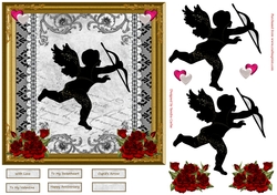 Cupids Arrow Decoupage Topper