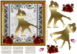 Anniversary Couple Decoupage Topper 4