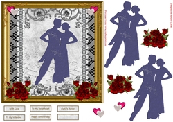 Anniversary Couple Decoupage Topper 11