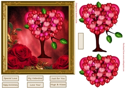 Tree of Hearts Decoupage Topper