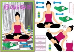 Keep Calm & Yoga On! Decoupage Topper