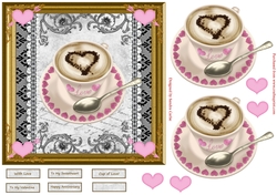 Cup of Love Decoupage Topper