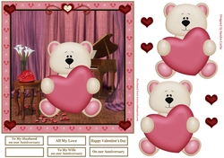 Happy Valentines Day/Anniversary Decoupage Topper