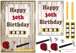 Wood Panel 30th Birthday Topper