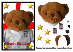 England Teddy Decoupage