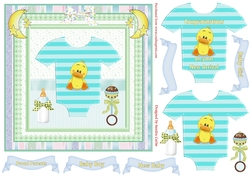 New Baby 3D Decoupage Topper 9