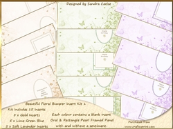 Beautiful Butterfly & Floral Inserts x 15 kit