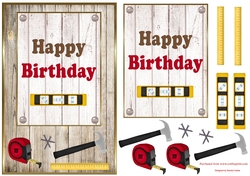 Wood Panel Happy Birthday Topper