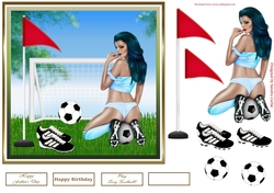 Sexy Football Decoupage Topper 1