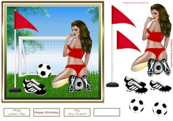 Sexy Football Decoupage Topper 2