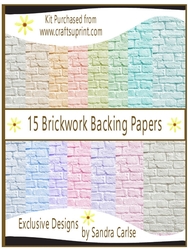 Brickwork 15 x Backing Papers kit