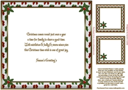 Holly & Berry Christmas Insert 2