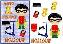 Happy Birthday William Decoupage Topper