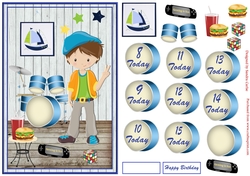 Happy Birthday Boy Decoupage Topper 4