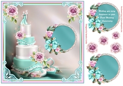 Pearl Anniversary Decoupage Topper 2