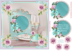 Silver Anniversary Decoupage Topper 1