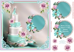 Wedding Anniversary Decoupage Topper 2
