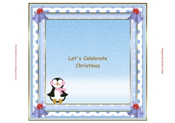 Penguins Celebrate Christmas approx; 8x8ins Insert 2