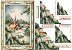 Christmas Silent Night Scalloped Edge Topper