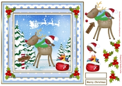 Rudolph & Robin Christmas Topper 1