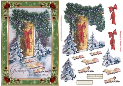 Christmas Greetings Decoupage Topper