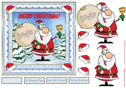 Santas Here Christmas Decoupage Topper