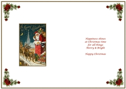 Vintage Father Christmas Insert