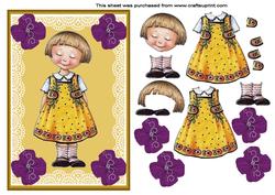 Cute Little Girl Decoupage