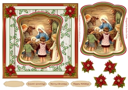 Christmas Scene Vintage Topper 5