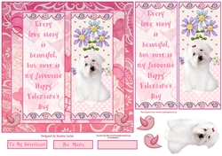 Happy Valentines Day Decoupage/Pyramid Topper 2