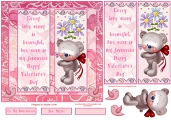 Happy Valentines Day Decoupage/Pyramid Topper 4