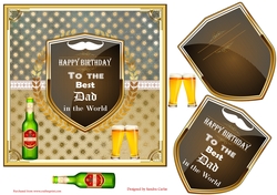 Happy Birthday Dad Decoupage Topper