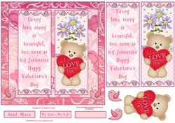 Happy Valentines Day Decoupage/Pyramid Topper 9