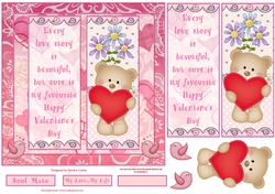Happy Valentines Day Decoupage/Pyramid Topper 10