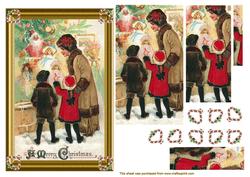 Christmas Window Shopping Pyramid Topper