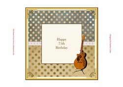 Musical Happy 75th Birthday Insert