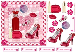 Paint the Town Red Decoupage Topper
