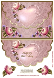 Scalloped Edge Happy Birthday Topper