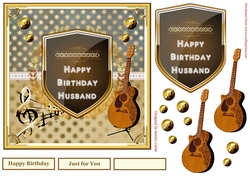 Happy Birthday Husband Decoupage Topper